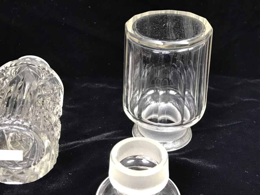 (3) Glass Bottles One With Sterling Silver Neck [Photo 12]