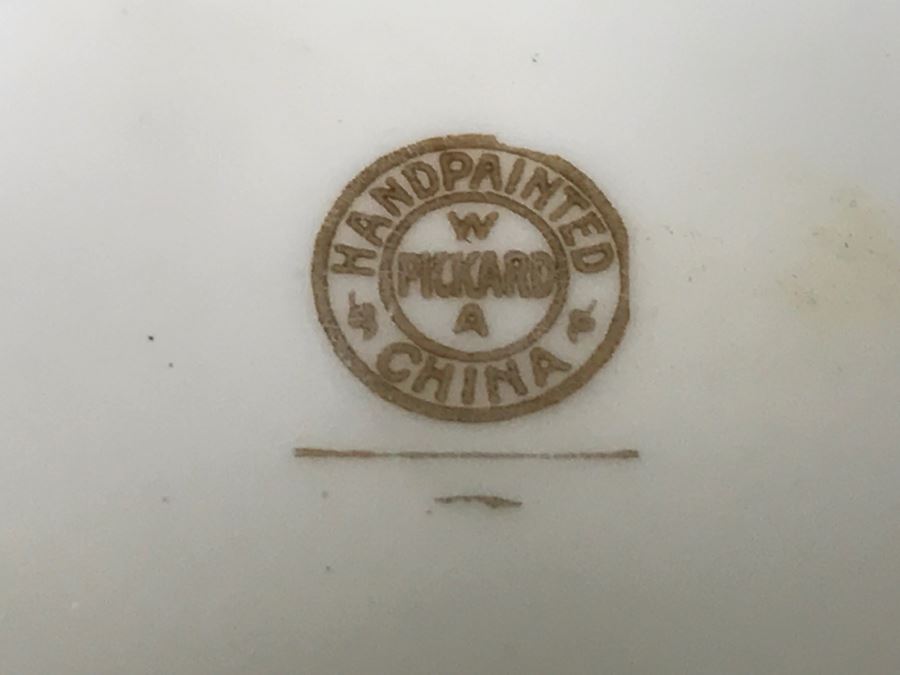 Hand Painted French Dresser Jar With Violets And Pickard China Lidded Trinket Box [Photo 18]