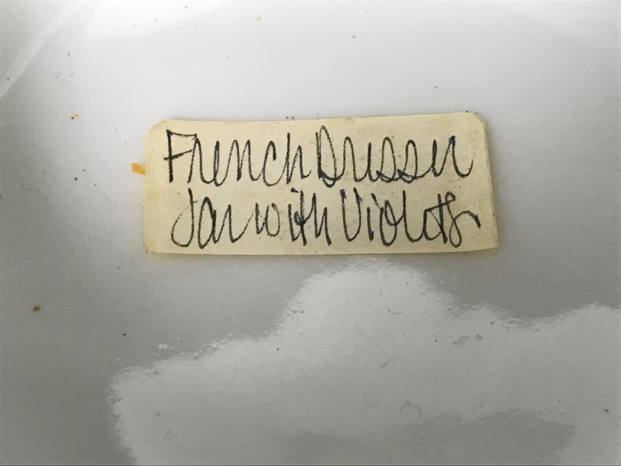 Hand Painted French Dresser Jar With Violets And Pickard China Lidded Trinket Box [Photo 9]