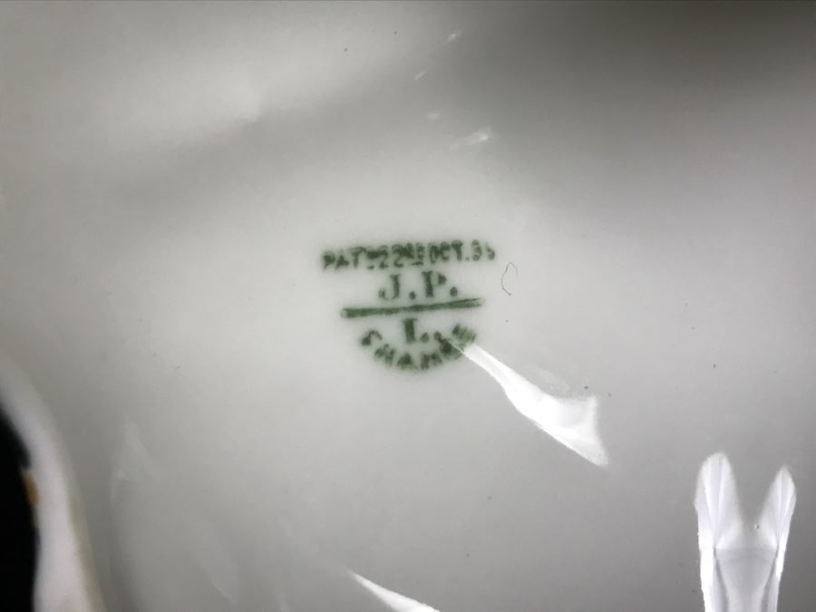 Vintage Round Lidded Trinket Jewelry Box, Limoges France Candlestick And Hand Painted Trinket Box [Photo 11]