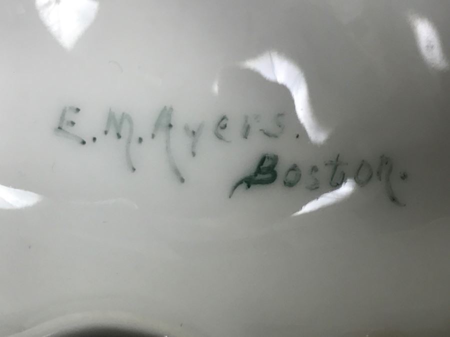 Vintage Round Lidded Trinket Jewelry Box, Limoges France Candlestick And Hand Painted Trinket Box [Photo 12]