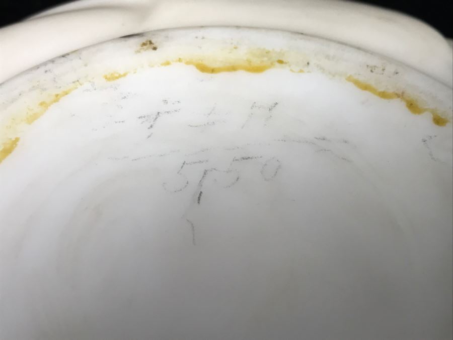 Vintage Round Lidded Trinket Jewelry Box, Limoges France Candlestick And Hand Painted Trinket Box [Photo 14]