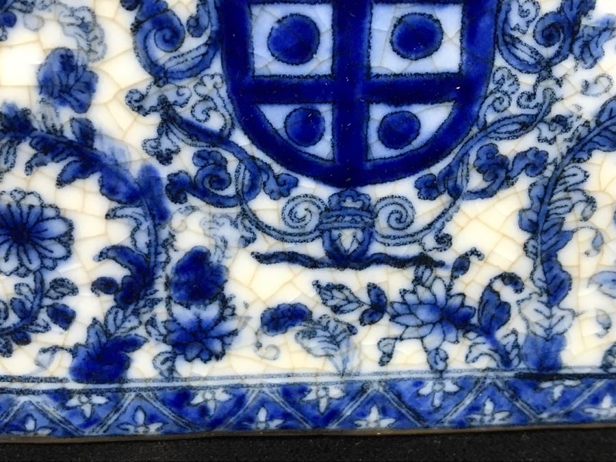 Vintage JUWC Porcelain Blue And White Flask Made In The People Repubic Of China [Photo 7]