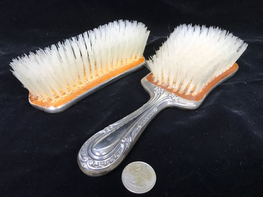 Pair Of Vintage GORHAM Sterling Silver Brushes 242g [Photo 10]