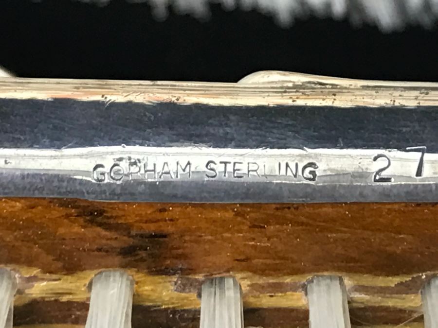 Pair Of Vintage GORHAM Sterling Silver Brushes 242g [Photo 14]