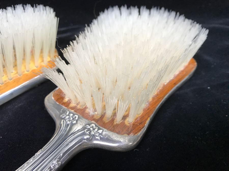 Pair Of Vintage GORHAM Sterling Silver Brushes 242g [Photo 11]