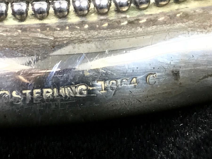 Antique Sterling Silver Vanity Mirror 351g [Photo 15]