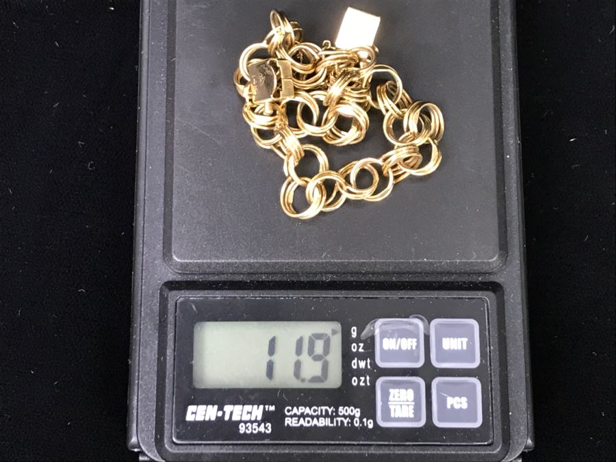 14K Yellow Gold Bracelet 11.9g [Photo 9]