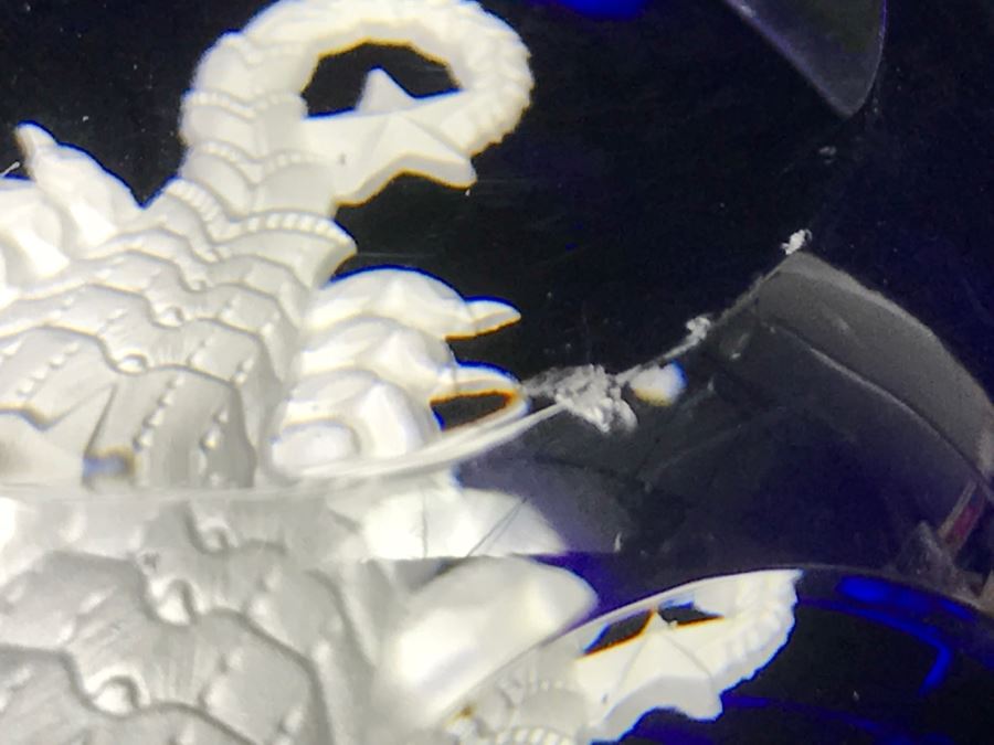 Baccarat France Scorpion Paperweight Glass Chip On Top See Photos [Photo 6]
