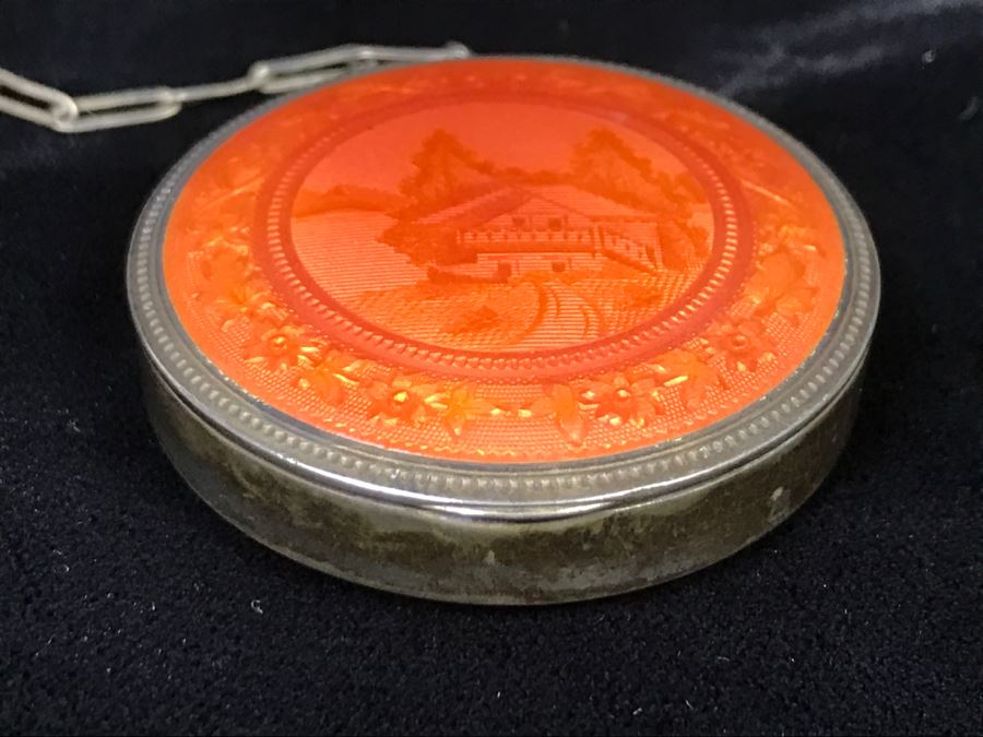 Sterling Silver Elgin Am. Mfg. Co. Pocket Watch Case With Chain 37.7g [Photo 6]