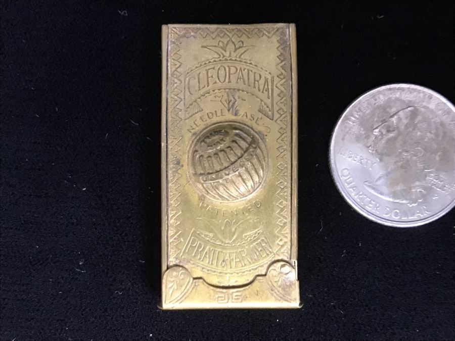 Vintage Cleopatra Metal Needle Case By Pratt & Farmer [Photo 1]