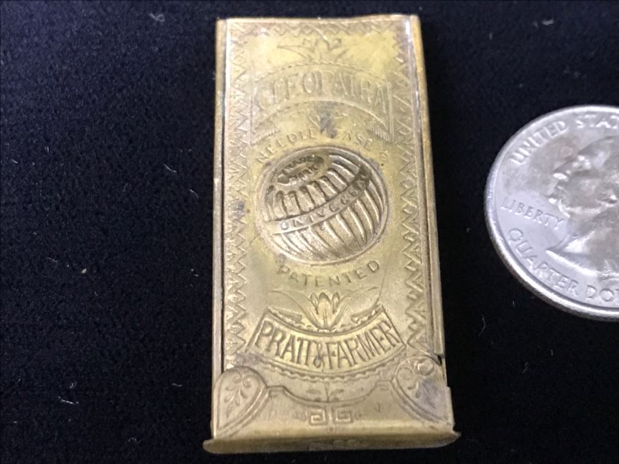 Vintage Cleopatra Metal Needle Case By Pratt & Farmer [Photo 4]