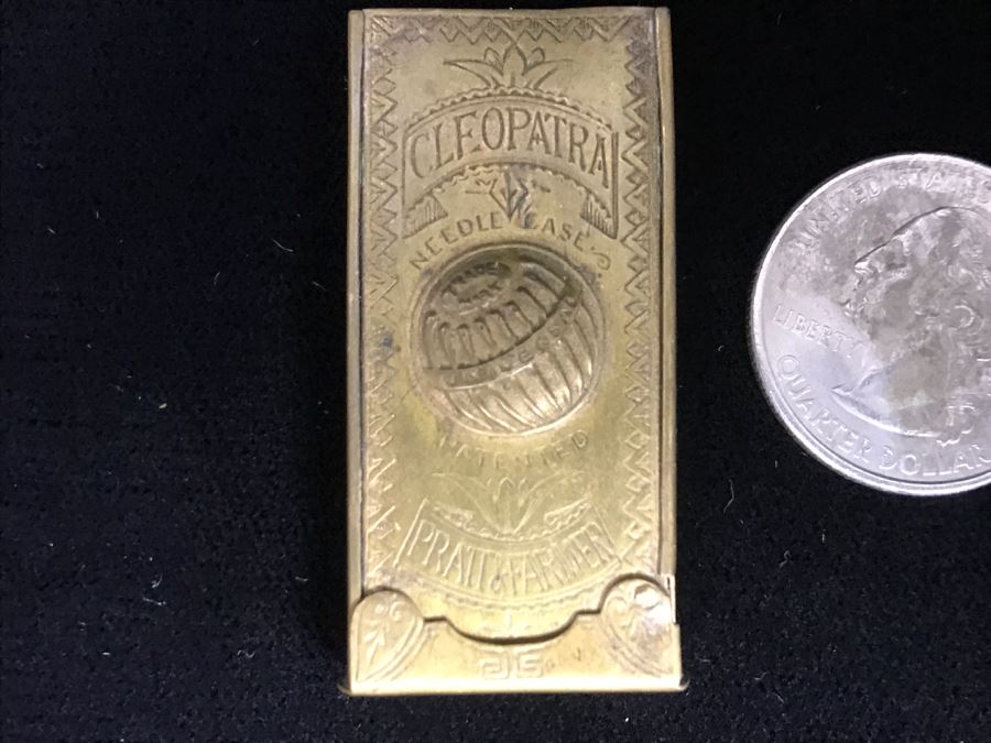 Vintage Cleopatra Metal Needle Case By Pratt & Farmer [Photo 3]