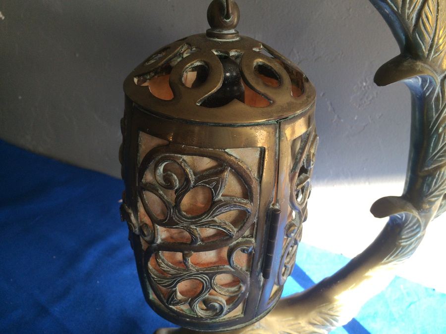 Very Cool Japanese Brass Lamp [Photo 8]
