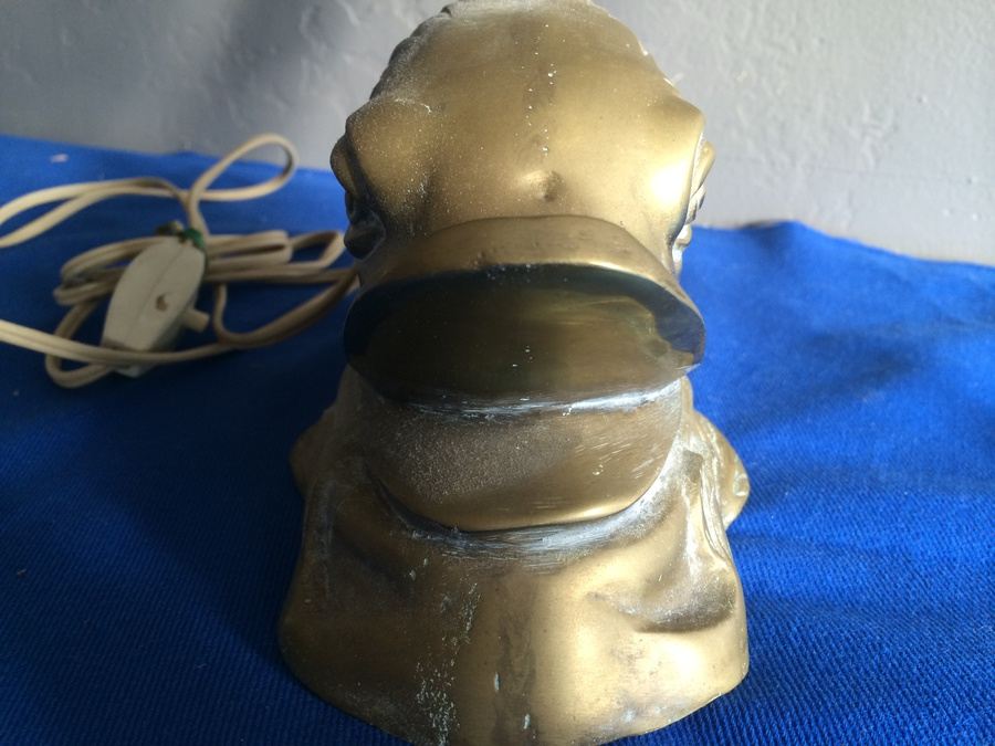 Very Cool Japanese Brass Lamp [Photo 4]