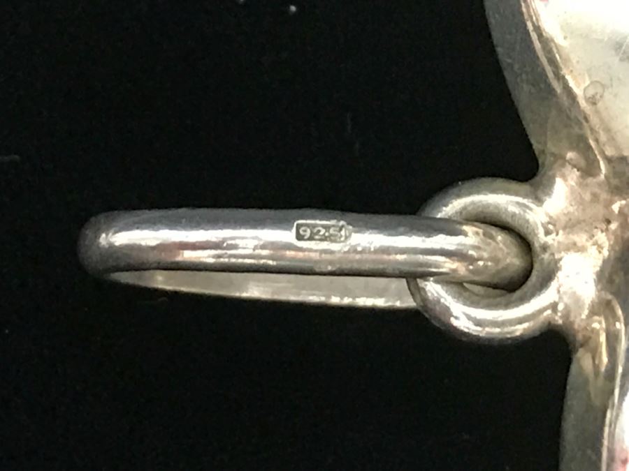 Pair Of Sterling Silver Pendants One Is Heart Shaped Other Is Signed Lois Hill 37.1g [Photo 8]