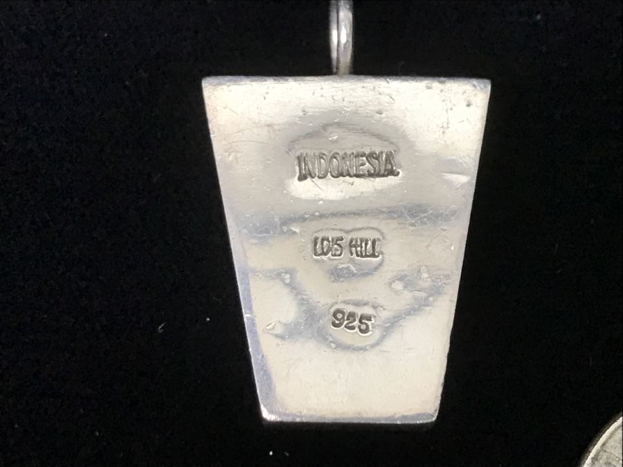 Pair Of Sterling Silver Pendants One Is Heart Shaped Other Is Signed Lois Hill 37.1g [Photo 6]
