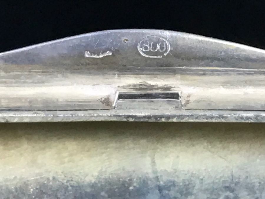 Vintage Chased 800 Silver Compact Case 90.5g [Photo 8]