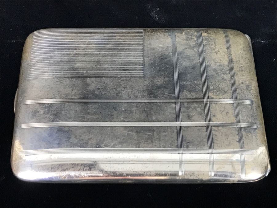 Vintage Napier Sterling Silver Cigarette Case Holder 106g [Photo 4]