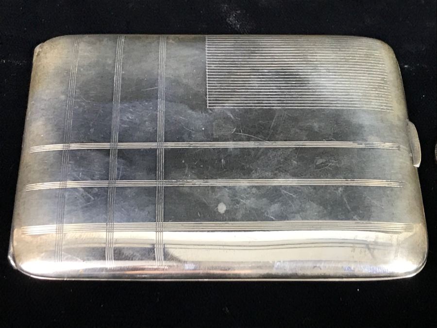 Vintage Napier Sterling Silver Cigarette Case Holder 106g [Photo 3]