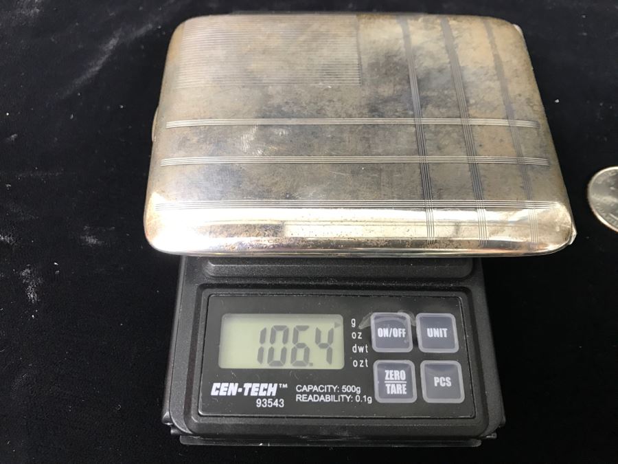 Vintage Napier Sterling Silver Cigarette Case Holder 106g [Photo 9]