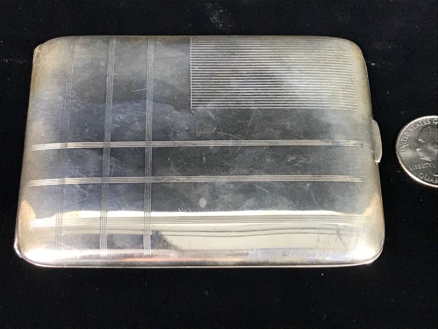 Vintage Napier Sterling Silver Cigarette Case Holder 106g [Photo 1]