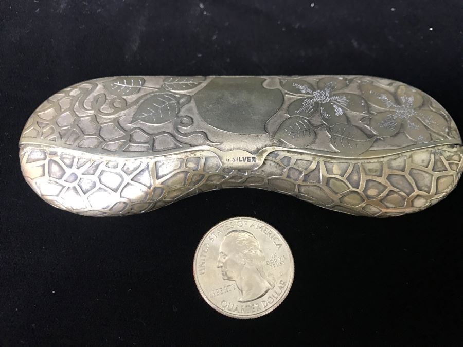 Antique Chased German Silver Eyeglass Case [Photo 1]