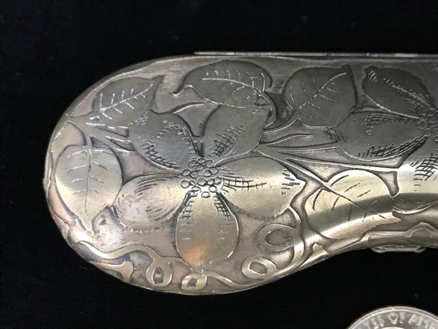 Antique Chased German Silver Eyeglass Case [Photo 6]