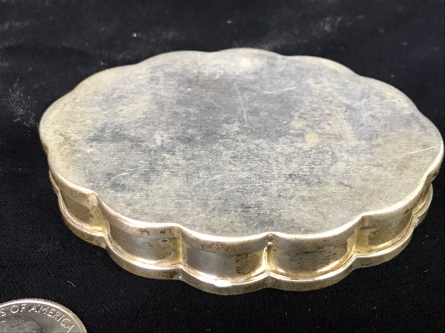 Pair Of Sterling Silver Compacts One Signed Mary Dunhill Combined Weight Of 158g With Mirror And Some Product [Photo 12]