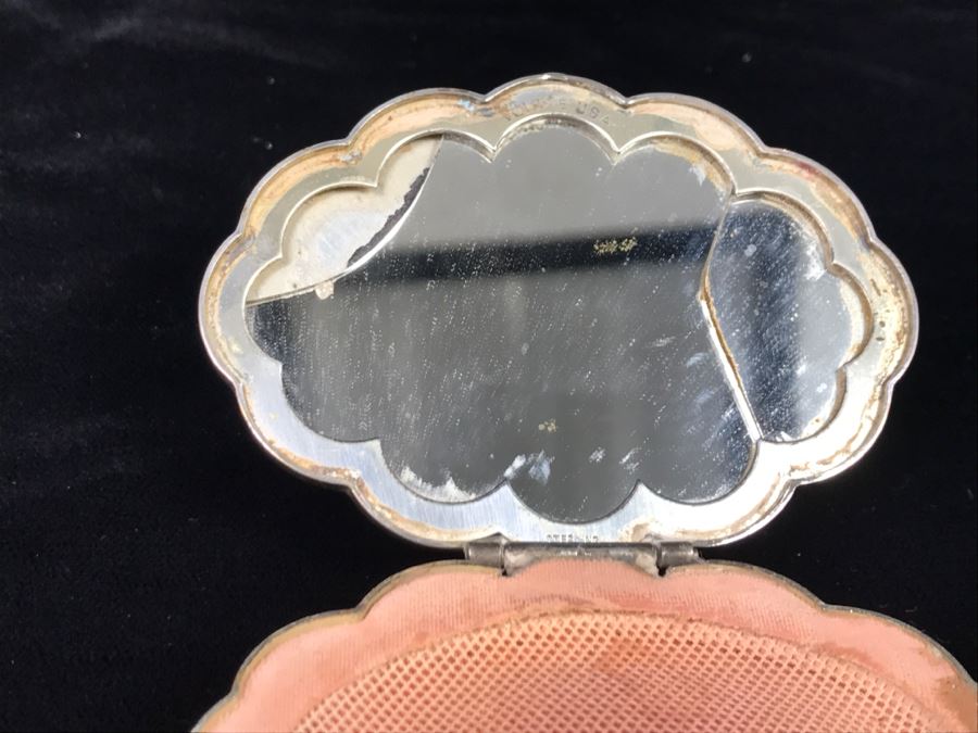 Pair Of Sterling Silver Compacts One Signed Mary Dunhill Combined Weight Of 158g With Mirror And Some Product [Photo 15]