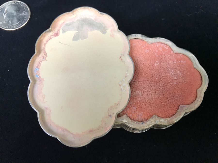 Pair Of Sterling Silver Compacts One Signed Mary Dunhill Combined Weight Of 158g With Mirror And Some Product [Photo 17]