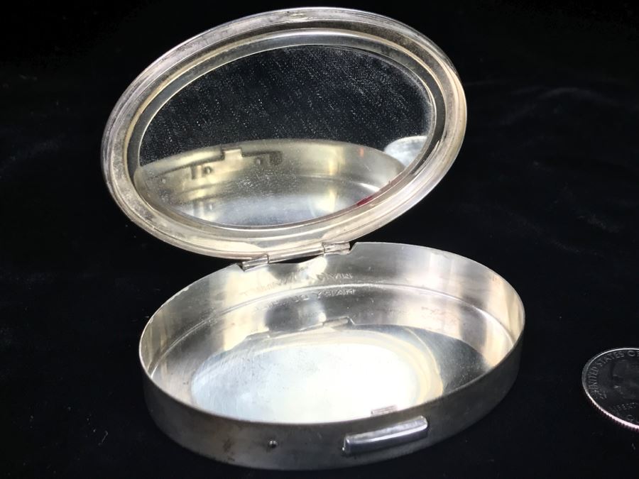Pair Of Sterling Silver Compacts One Signed Mary Dunhill Combined Weight Of 158g With Mirror And Some Product [Photo 3]