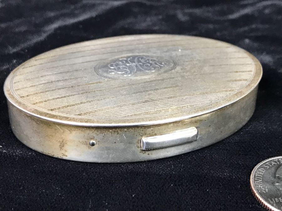 Pair Of Sterling Silver Compacts One Signed Mary Dunhill Combined Weight Of 158g With Mirror And Some Product [Photo 7]