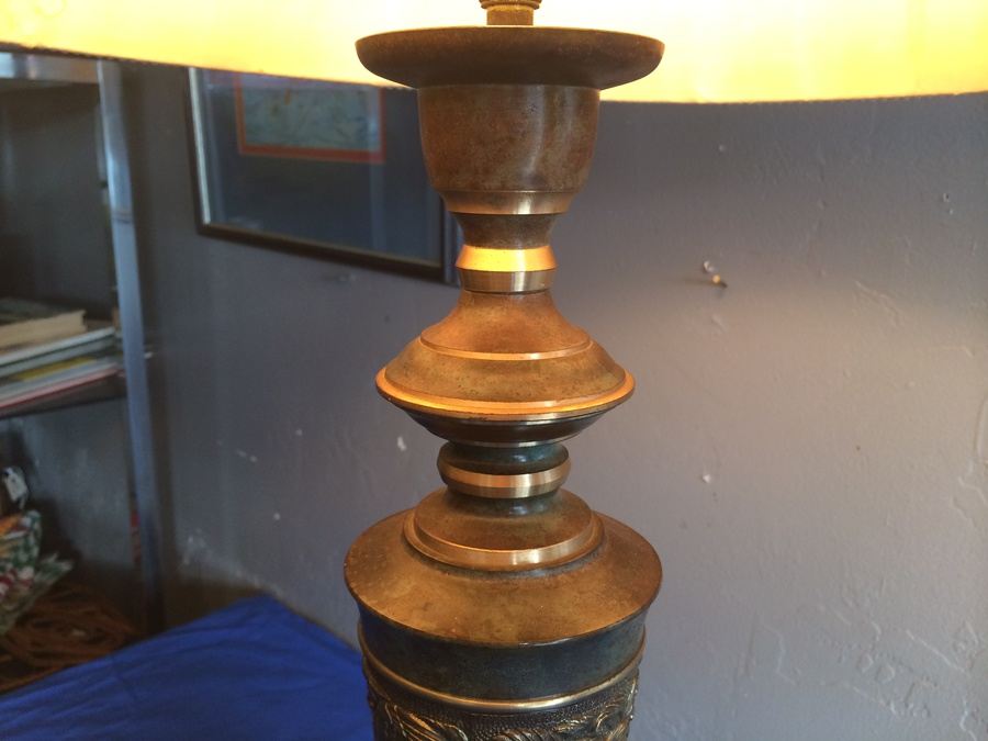 Japanese Brass Bronze Table Lamp [Photo 8]