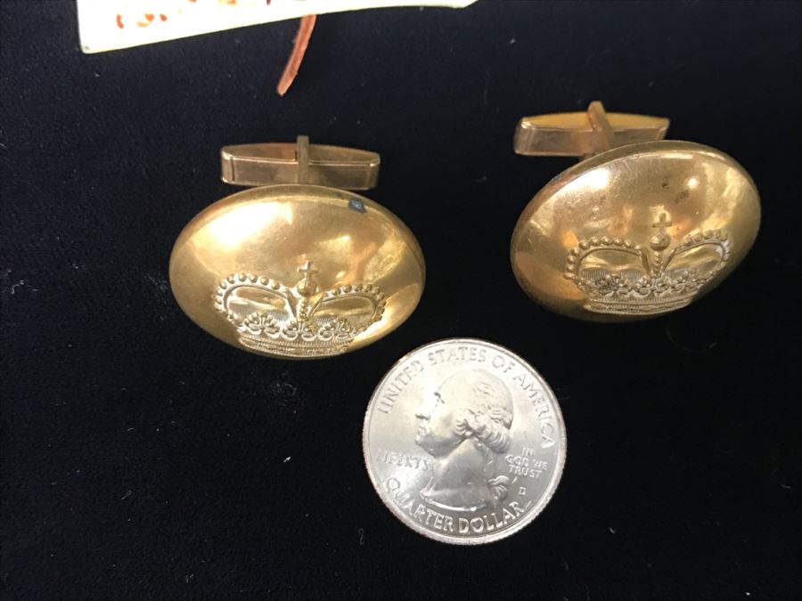 Antique 1856 Collector Cufflinks Livrée De Prince Napoleon  [Photo 6]