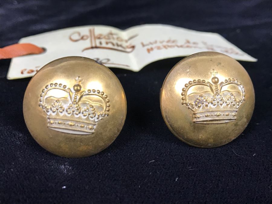 Antique 1856 Collector Cufflinks Livrée De Prince Napoleon  [Photo 4]
