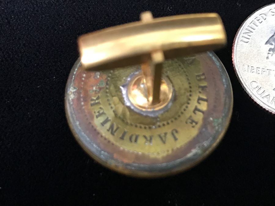 Antique 1856 Collector Cufflinks Livrée De Prince Napoleon  [Photo 7]