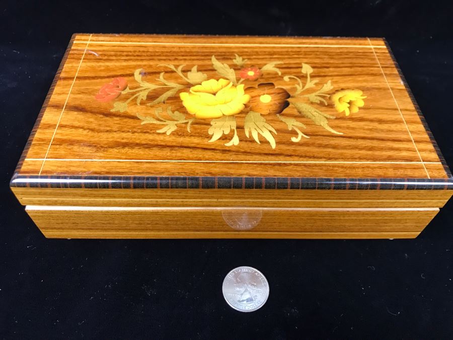 Italian Inlaid Music Box Sorrento Specialties Reuge Music Box Dancer Swiss Musical Movement High Quality [Photo 2]