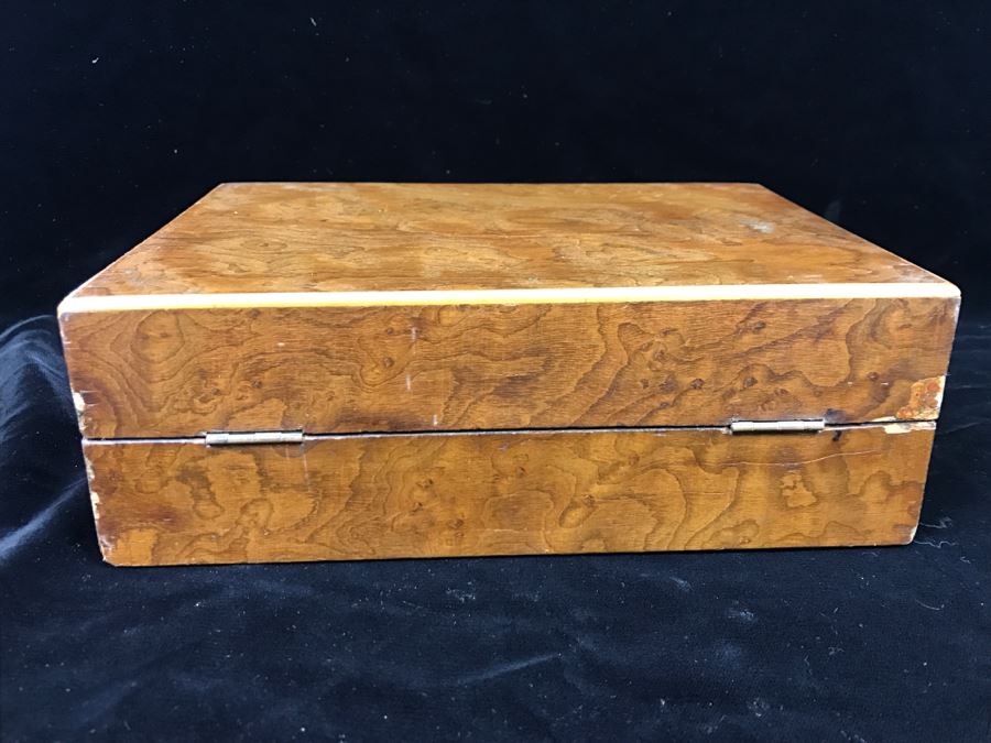 Antique Wooden Walnut Lock Box [Photo 15]