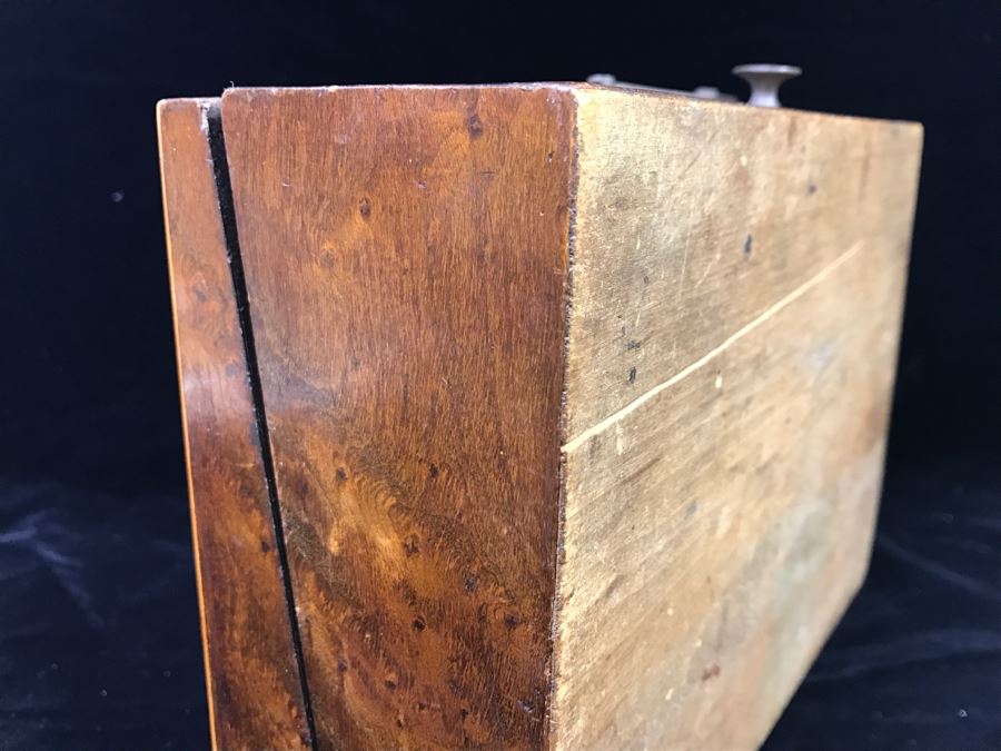 Antique Wooden Walnut Lock Box [Photo 14]