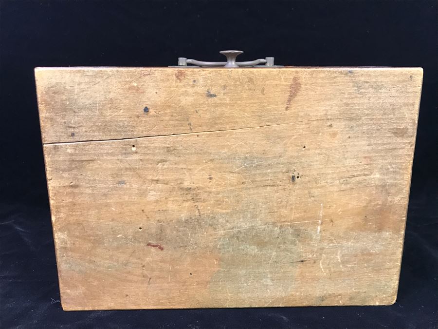Antique Wooden Walnut Lock Box [Photo 12]