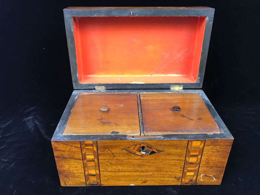 antique tea box