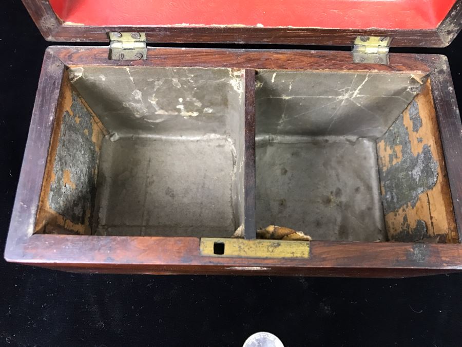 Antique Wooden Tea Box [Photo 9]