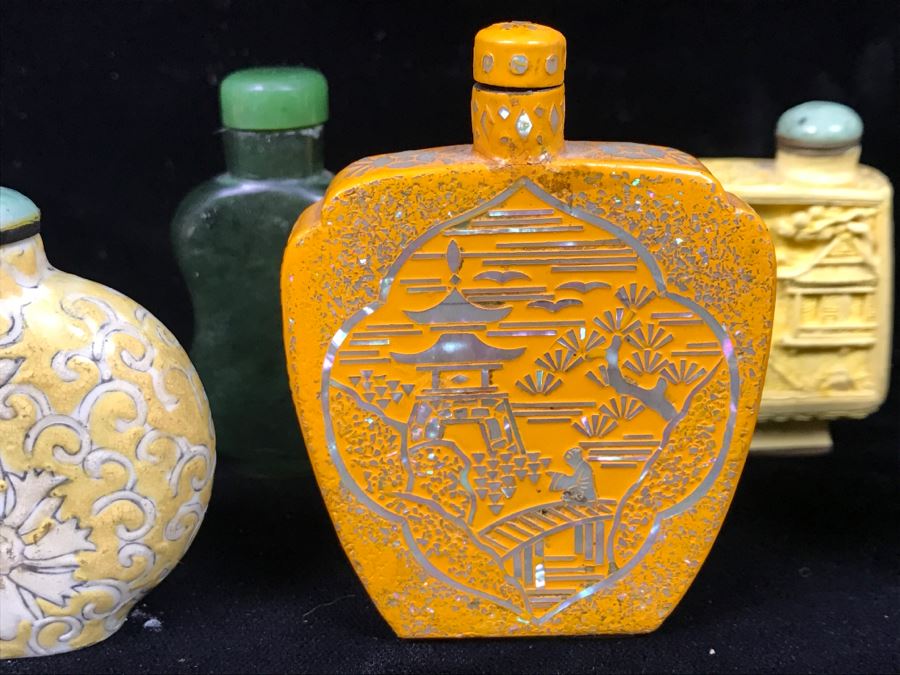 Collection Of (5) Chinese Snuff Bottles [Photo 8]
