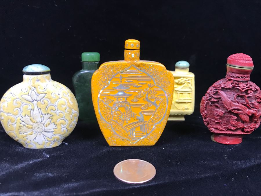 Collection Of (5) Chinese Snuff Bottles [Photo 7]
