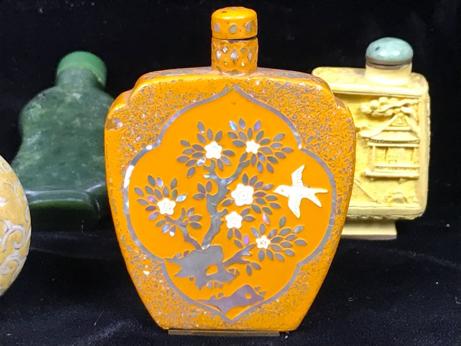 Collection Of (5) Chinese Snuff Bottles [Photo 3]