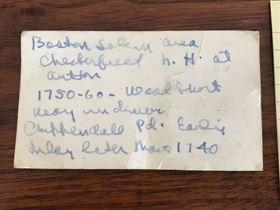 Antique 1750-1760 Handmade Inlaid Maple And Walnut Slant Lid Desk With Multiple Drawers Desk Chippendale Period From Boston Salem Area Of MA [Photo 22]