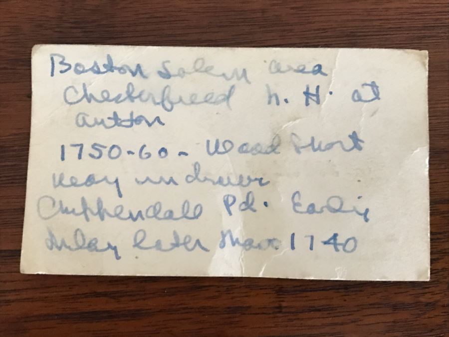 Antique 1750-1760 Handmade Inlaid Maple And Walnut Slant Lid Desk With Multiple Drawers Desk Chippendale Period From Boston Salem Area Of MA [Photo 20]