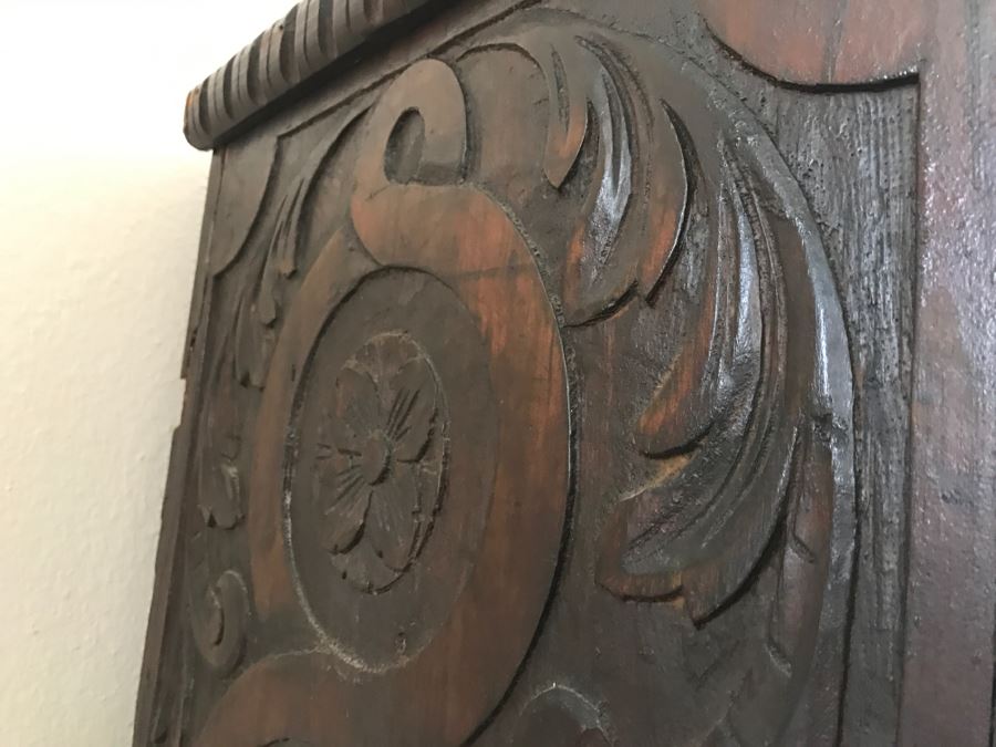 Incredible Antique East Coast Sailor's Chest Hand Carved Throughout With Old Ship On Front And Large Whale On Top Needs Some TLC [Photo 30]