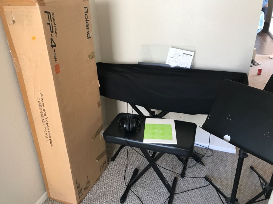 Roland FP-4 Digital Piano With Original Box , On Stage Stands Stand, Portable Bench And (2) Portable Music Stands [Photo 2]